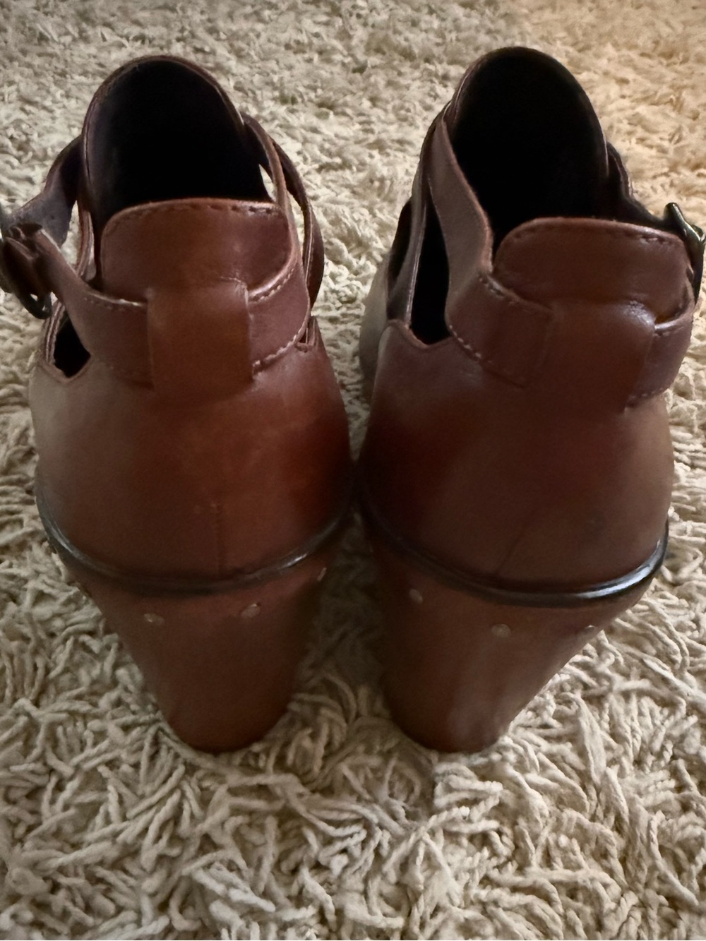 Dansko Franka Leather Cutout Wedge Ankle Heels - Picture 6 of 9